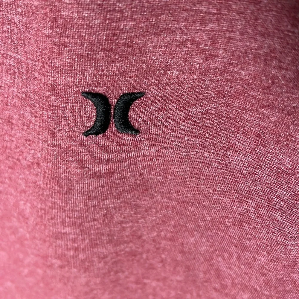 Hurley Mens LS Embroidered Logo Tee Color Red/Gray Size XXL - Picture 2 of 4